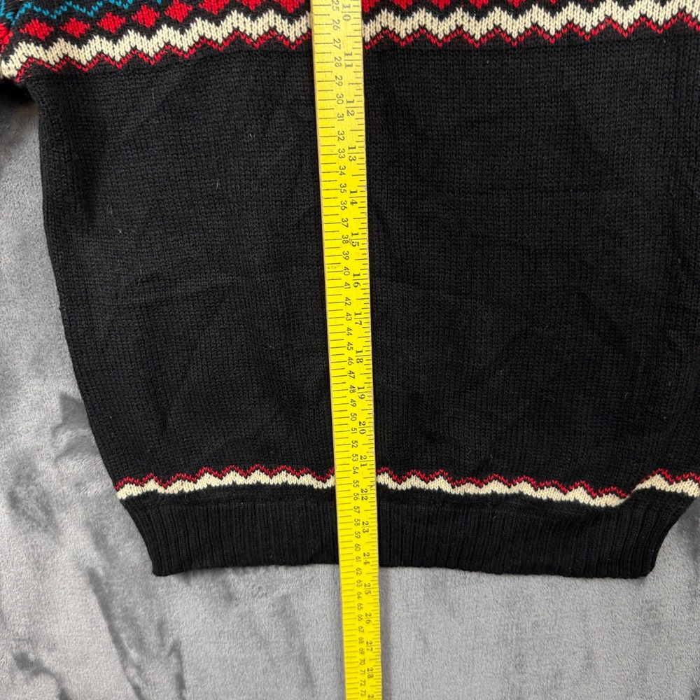 Oona & Maud Sweater Womens M Black Southwestern Geometric Knit Pullover - Picture 3 of 6
